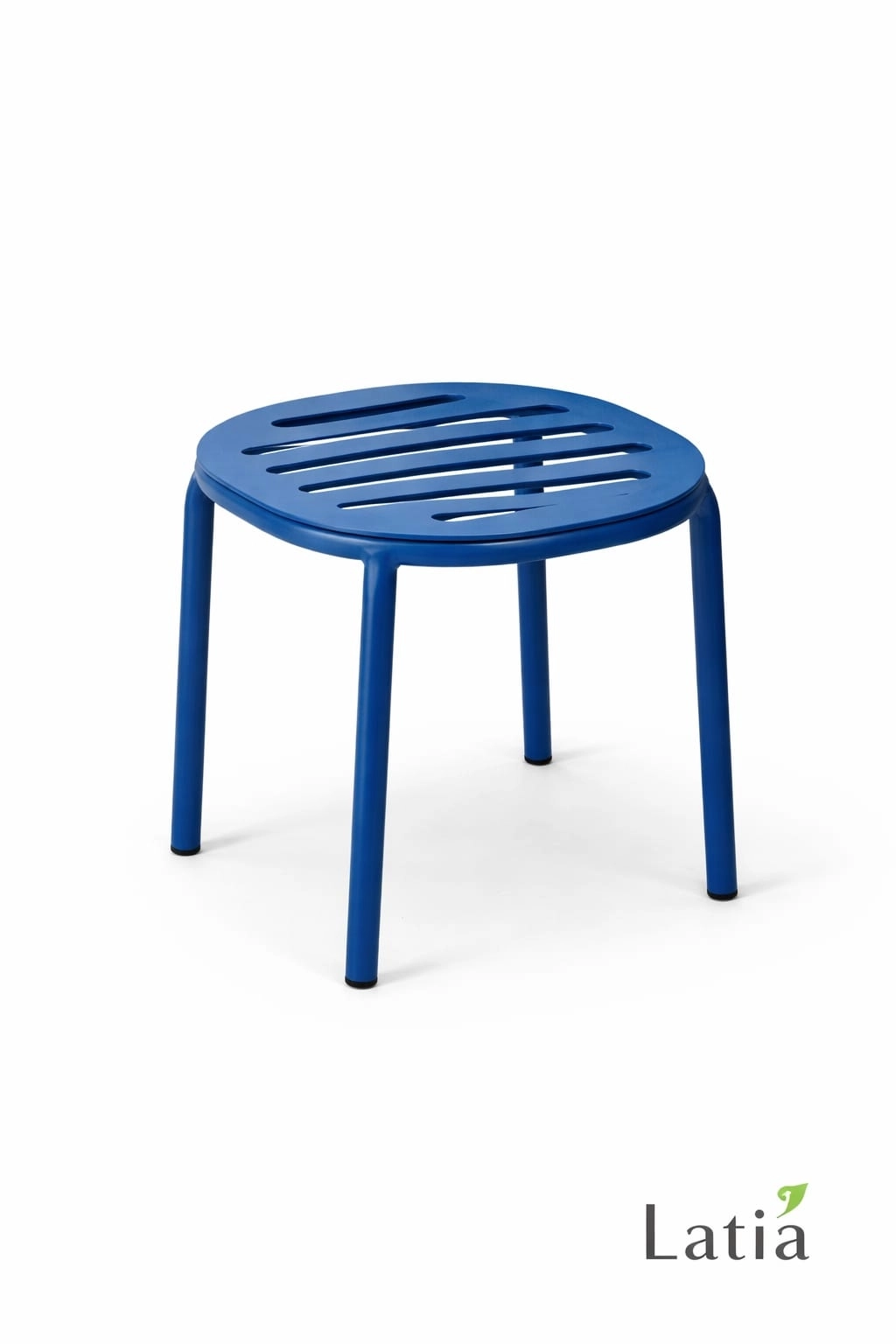 LATIA NEW Metal Tabure 45x45x45 cm | Modern Şerit Tasarım – İç & Dış Mekan