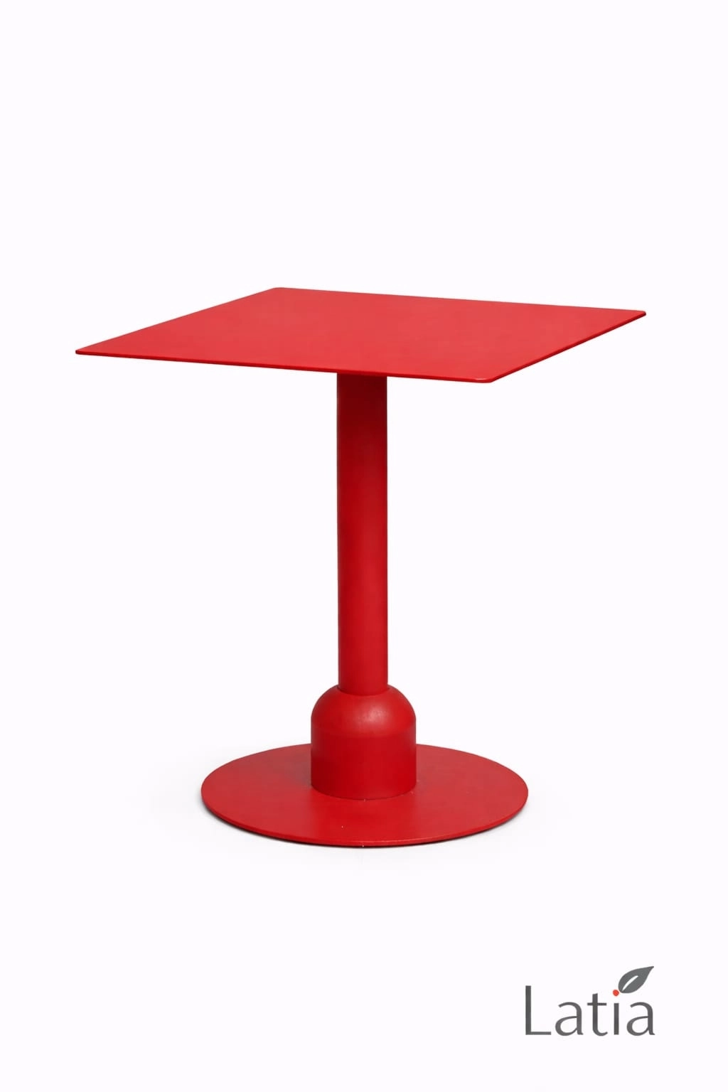 Küçük Kukalı 60x60 Metal Masa – Orta Ayaklı Kafe & Restoran Masası