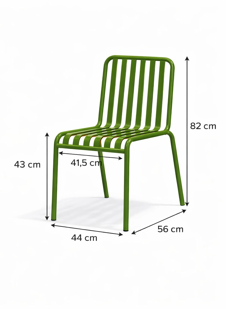 Lamalı Kolsuz Metal Sandalye