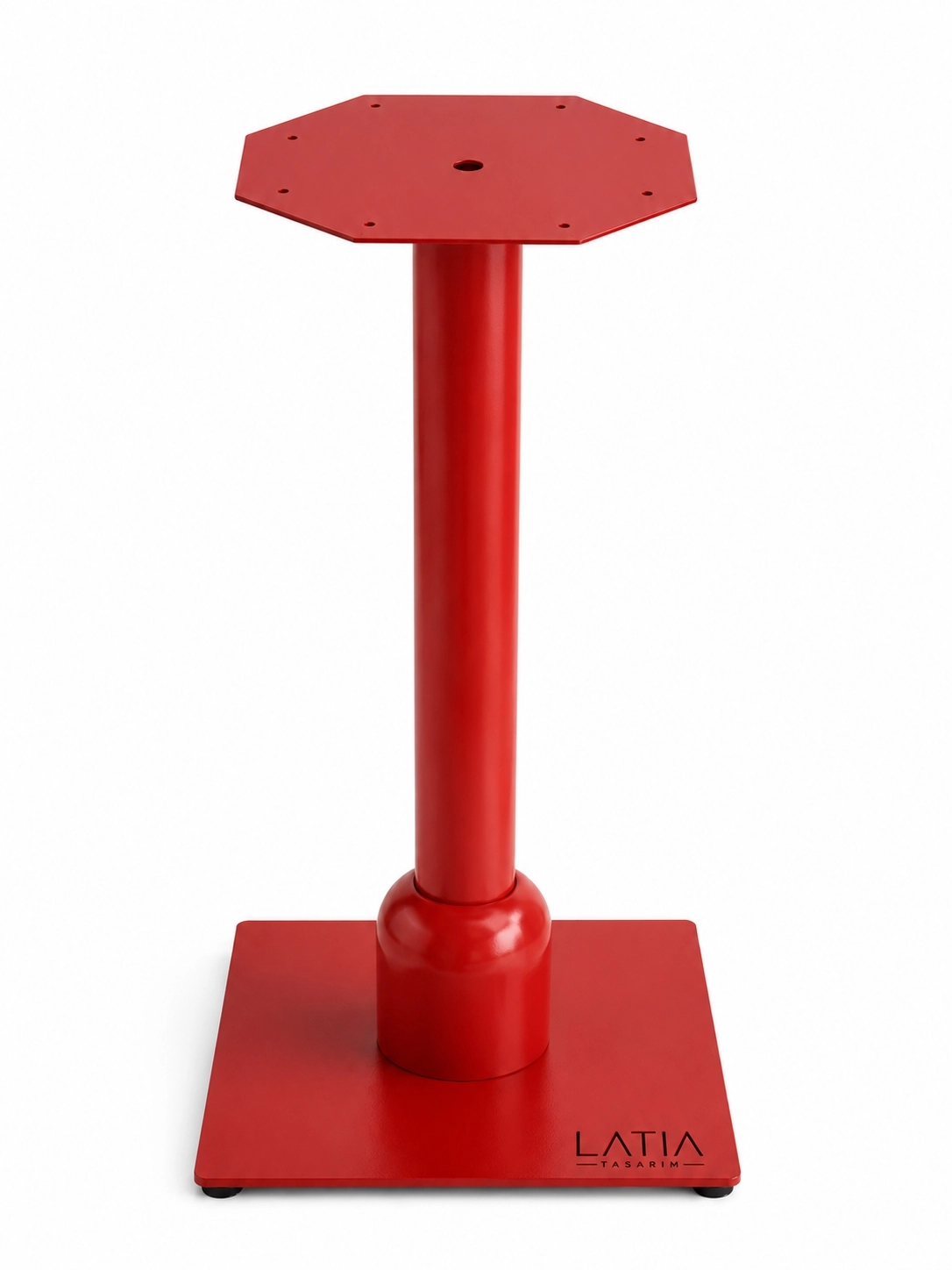 Küçük Kukalı Kare Taban Metal Masa Ayağı | Elektrostatik Boyalı