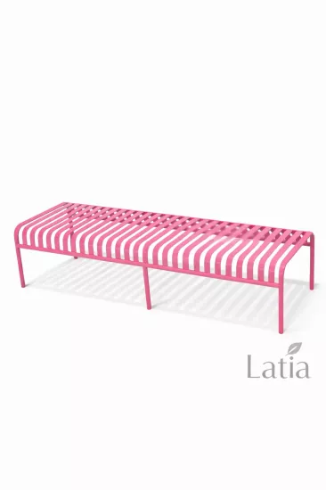Modern tasarımlı lamel metal bench, 1 metre fiyatıdır. İstenilen ölçülerde üretim yapılabilir, iç ve dış mekan kullanımına uygundur.