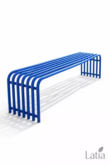 Latia Lamel Boru Tip Metal Bench 1 Metre – Modern Bahçe ve İç Mekan Oturma Bankı